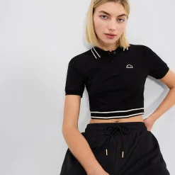 Ellesse Tops>Crop-Poloshirt Trixie für Damen Schwarz