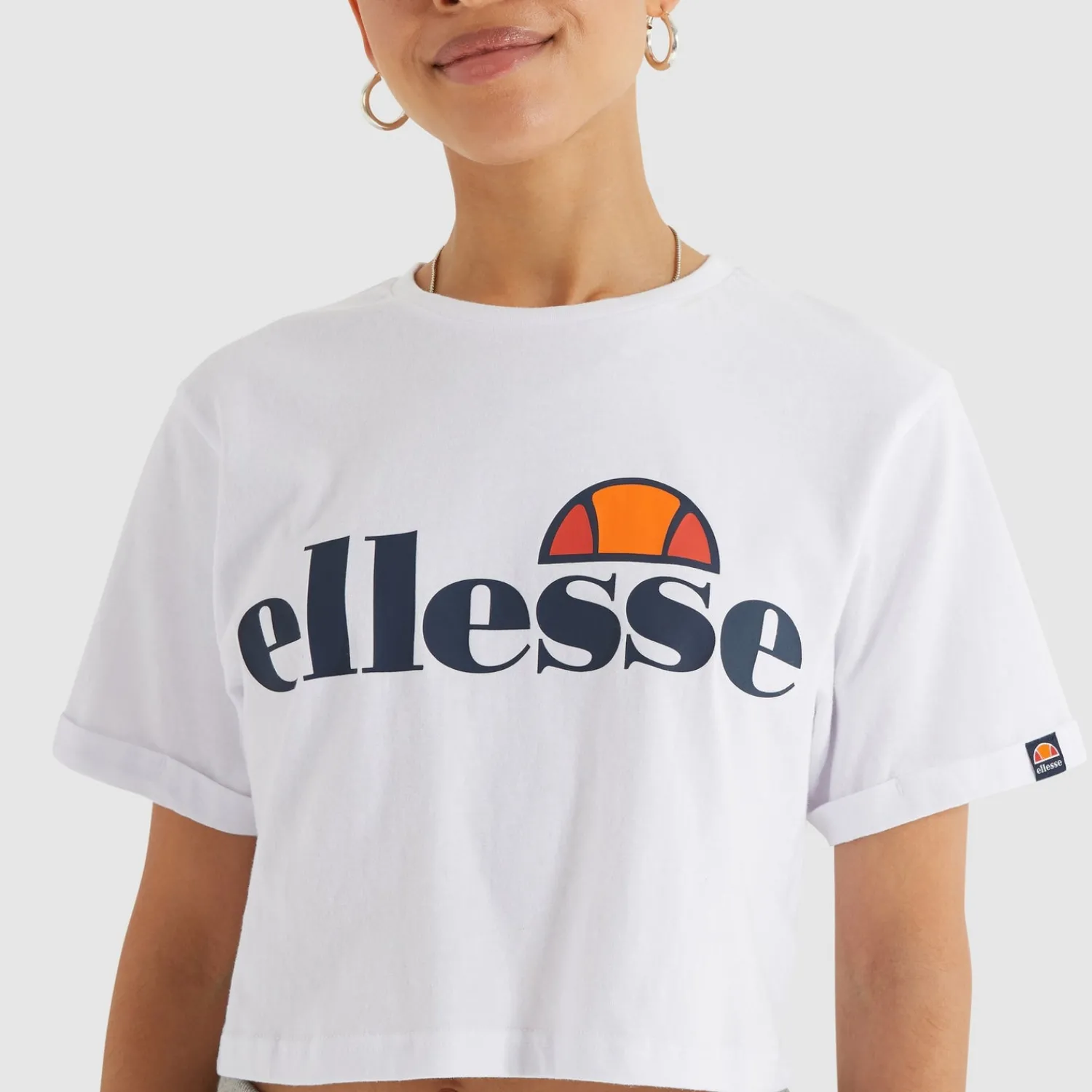 Ellesse Tops>Crop-T-Shirt Alberta für Damen Weiß