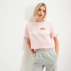 Ellesse Tops>Crop-T-Shirt Alberta für Damen Pink
