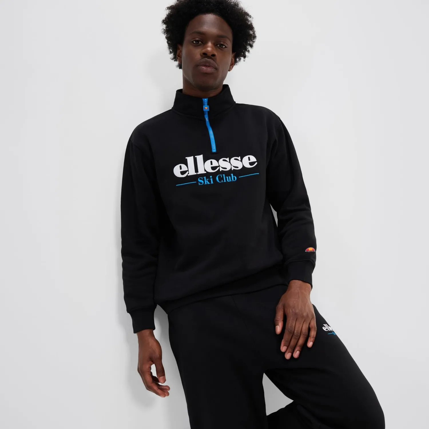 Ellesse Trainingsanzüge>Oberteil Baleor mit 1/4-Reißverschluss für Herren Schwarz