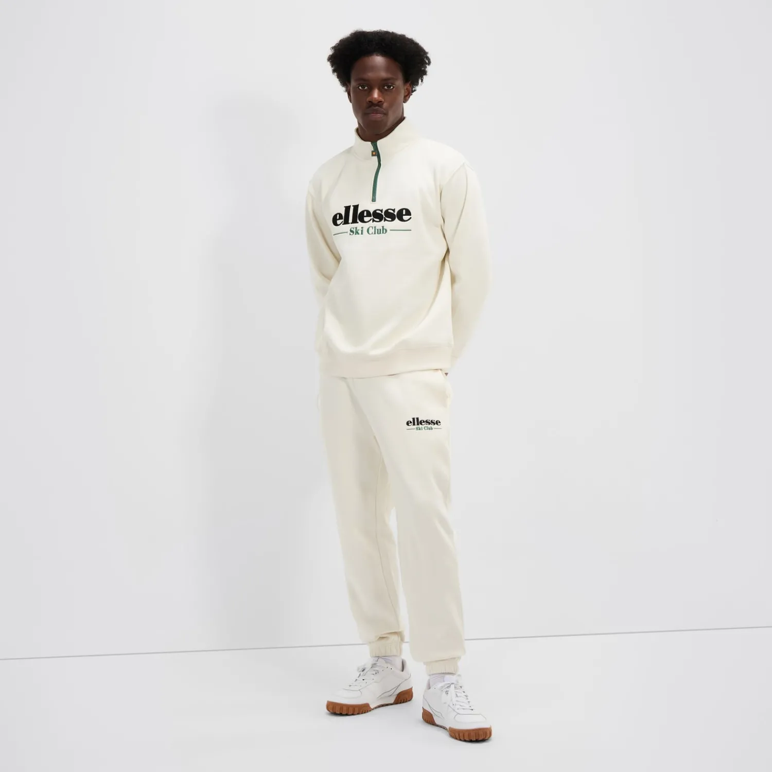 Ellesse Trainingsanzüge>Oberteil Baleor mit 1/4-Reißverschluss für Herren Cremeweiß