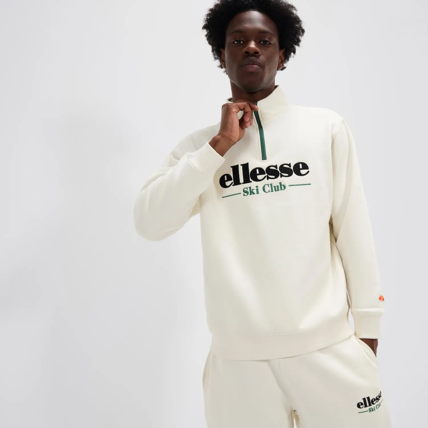 Ellesse Trainingsanzüge>Oberteil Baleor mit 1/4-Reißverschluss für Herren Cremeweiß