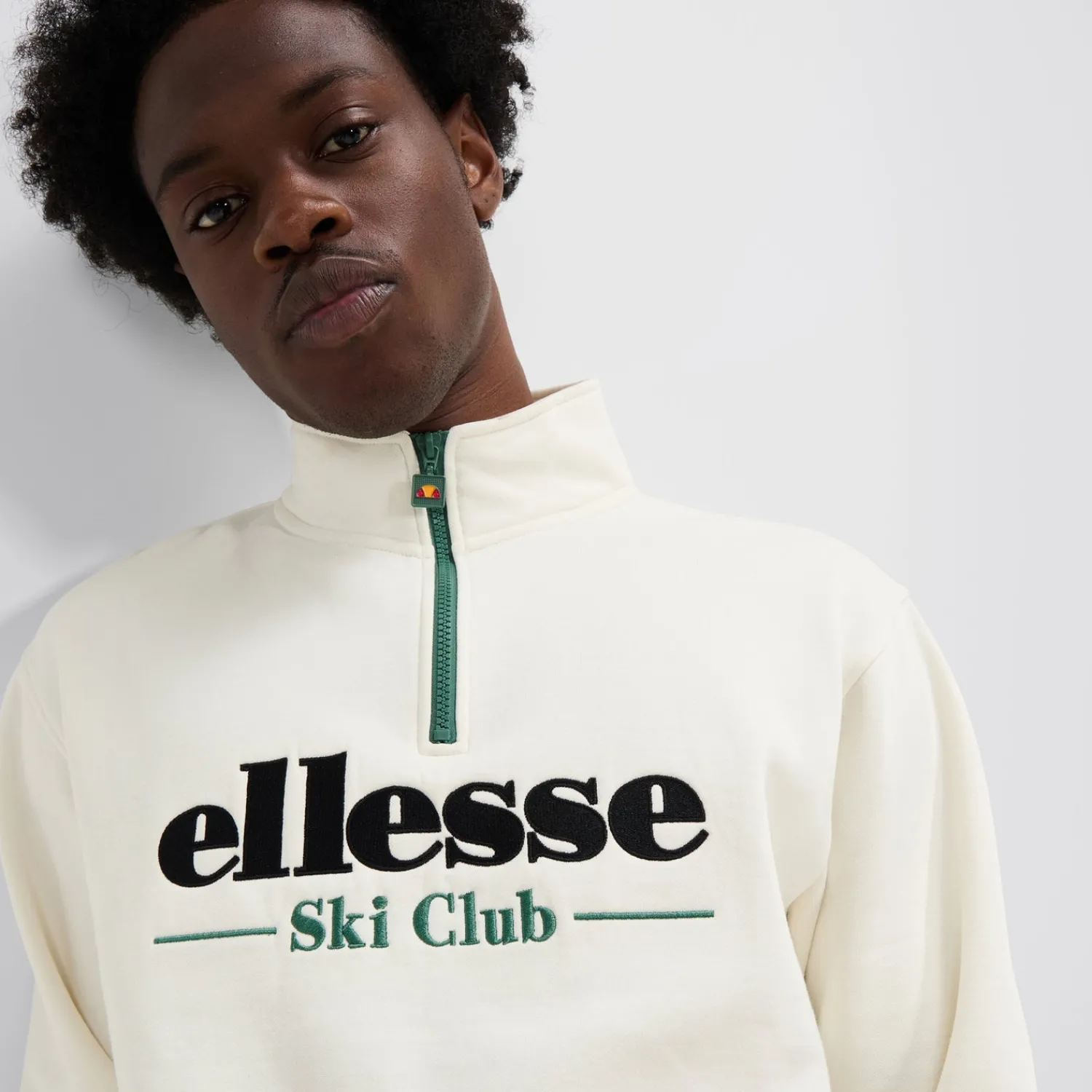 Ellesse Trainingsanzüge>Oberteil Baleor mit 1/4-Reißverschluss für Herren Cremeweiß