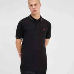 Ellesse T-shirts|Poloshirts>Poloshirt Rooks für Herren Schwarz/Grau/Weiß