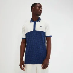 Ellesse Poloshirts>Poloshirt Suanio Cremeweiß/Marineblau für Herren
