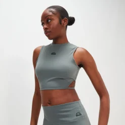 Ellesse Tops>Ärmelloses Croptop Doretta für Damen Dunkelgrün