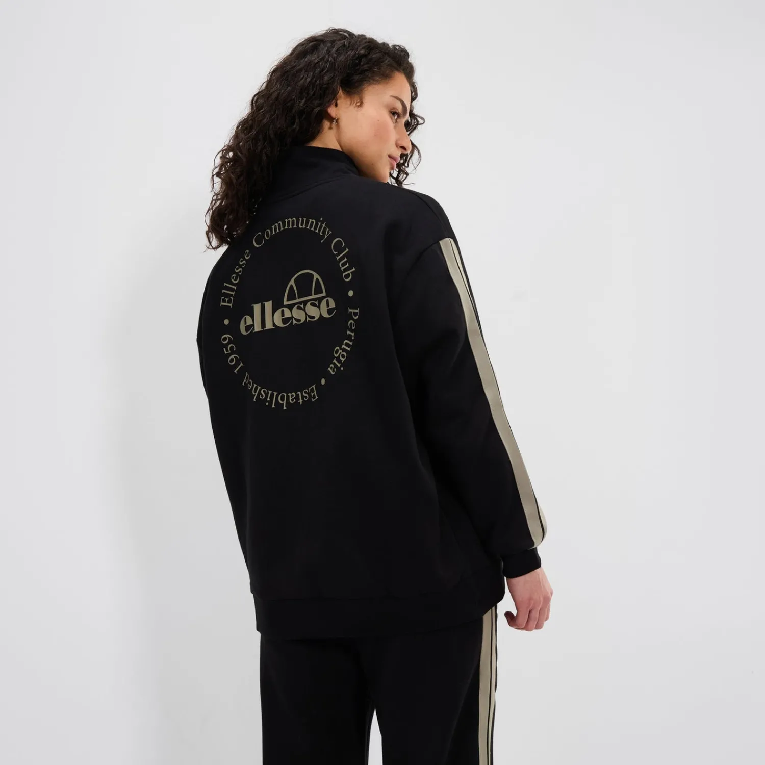 Ellesse Trainingsjacken Und Trainingsanzüge|Trainingsanzüge>Trainingsoberteil mit Halbreißverschluss Zaragoza Schwarz
