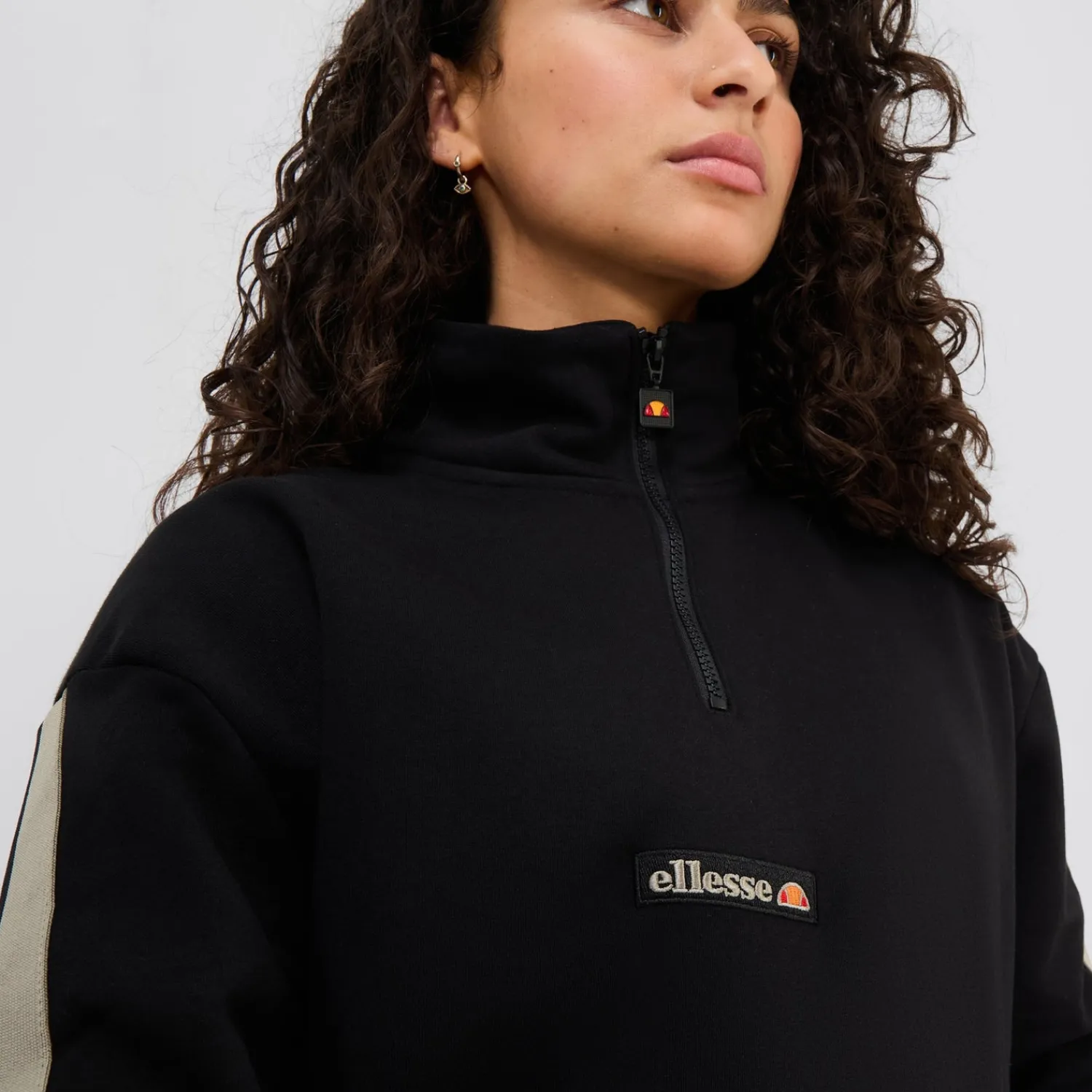 Ellesse Trainingsjacken Und Trainingsanzüge|Trainingsanzüge>Trainingsoberteil mit Halbreißverschluss Zaragoza Schwarz