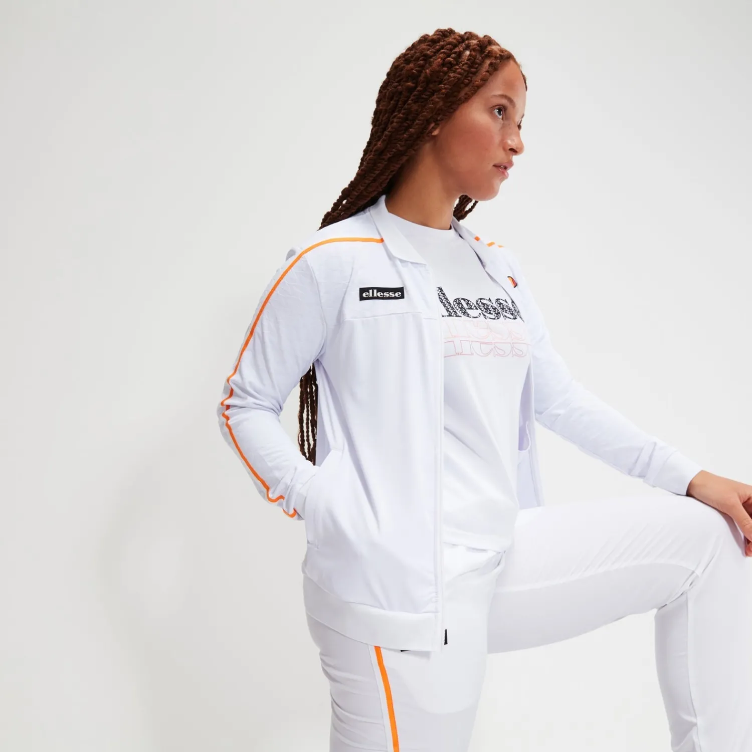 Ellesse Trainingsjacken Und Trainingsanzüge>Trainingsoberteil Pra für Damen Weiß